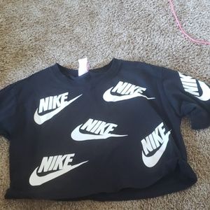 Nike black crop top